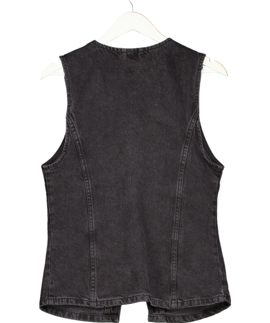 We The Free Black Denim Waistcoat UK S