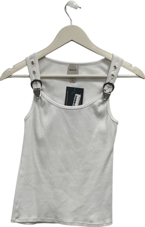 maeve White Buckle Up Tank UK S