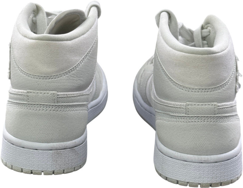 Nike Jordan 1 White /mid Spruce Aura Canvas High Top Trainers UK 5 EU 38 👠