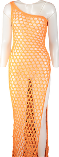 WHITE FOX Orange In My Feelings Crochet Maxi Dress UK XS/S