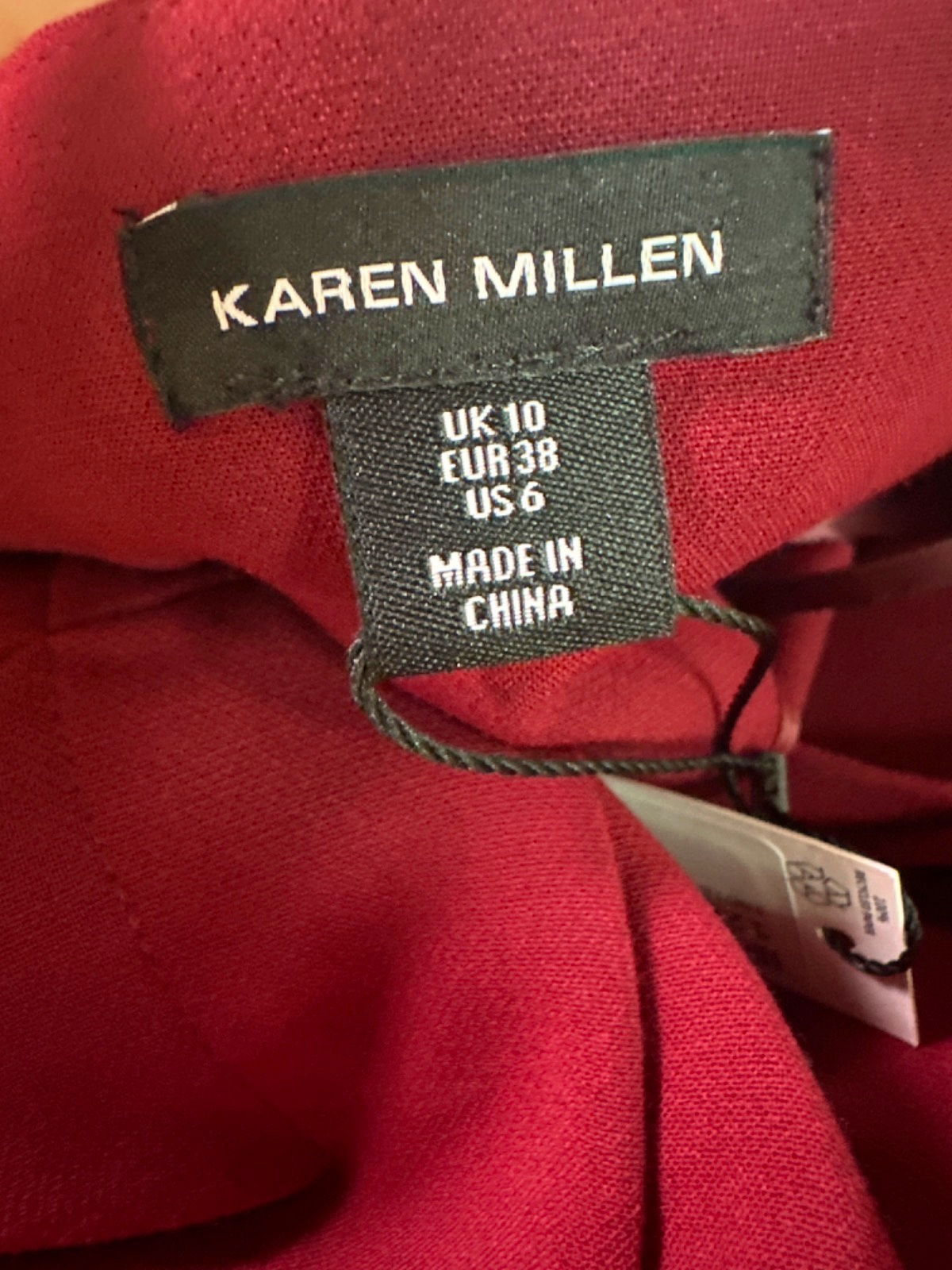 Karen Millen Red Wide Leg Trousers UK 10