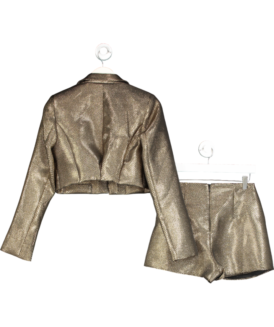River Island 2-piece Tailored Wrap Mini Skort And Metallic Jacket set UK 6