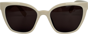 & Other Stories Cream Cat-eye Sunglasses With Brown Tinted Lenses