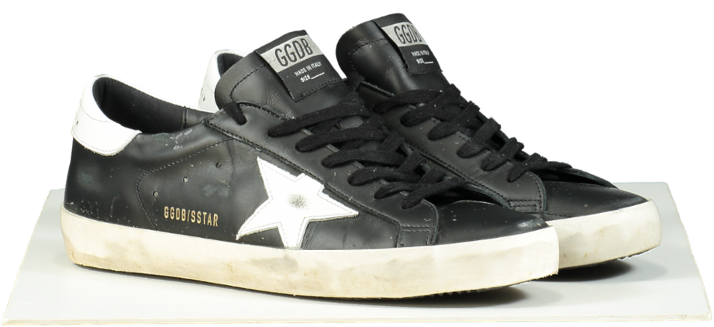 Golden Goose Black Superstar Sneakers UK 8 EU 42