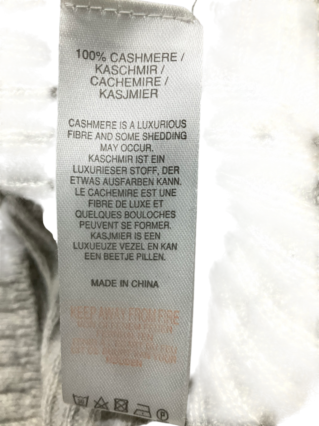 Crush Cashmere Beige Cashmere Ribbed V Neck Collared Sweater UK S