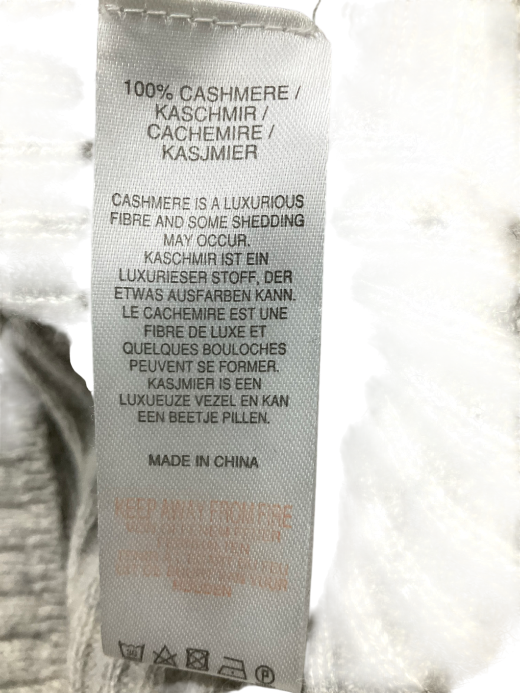 Crush Cashmere Beige Cashmere Ribbed V Neck Collared Sweater UK S