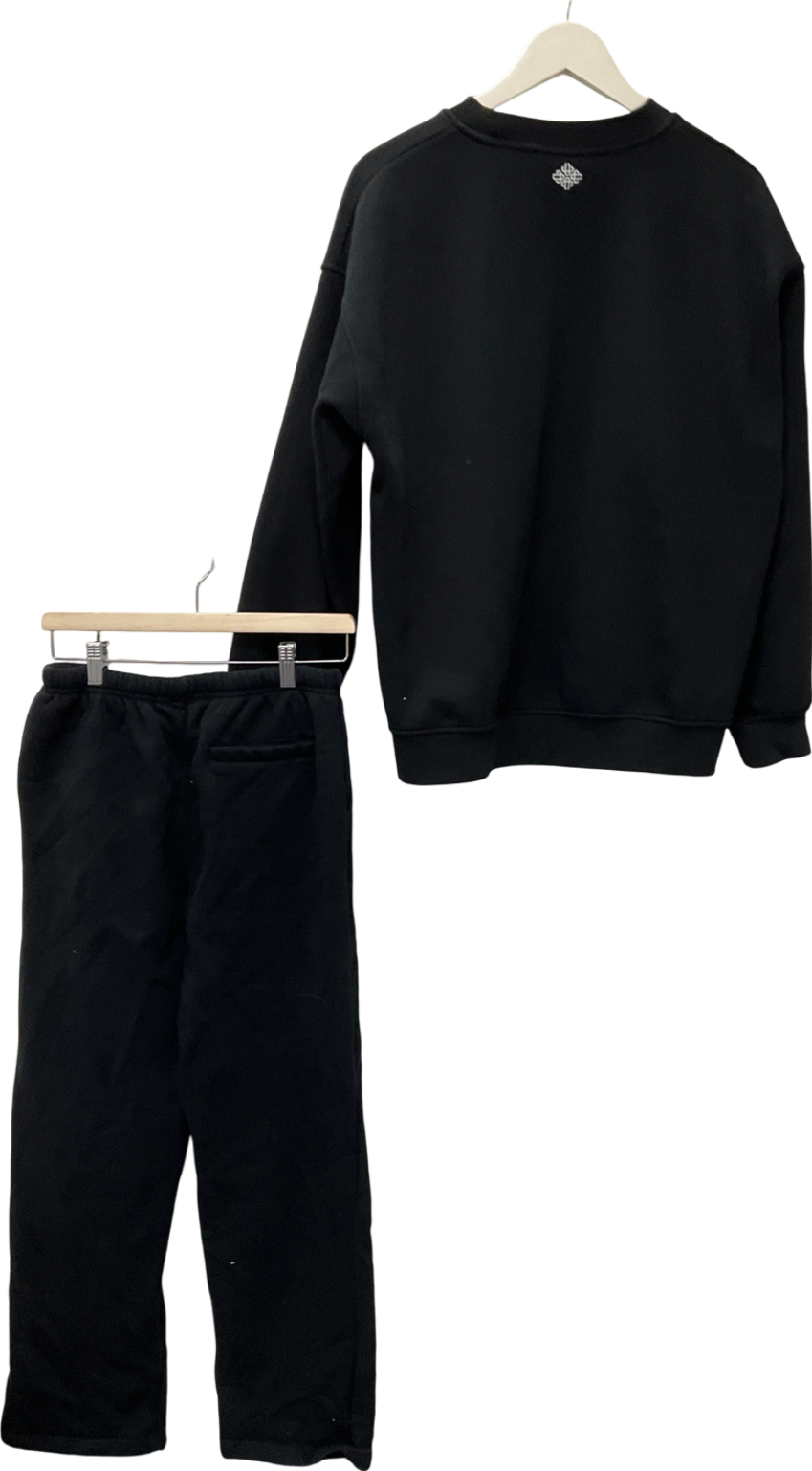 The Couture Club Black Ctre Sweatshirt & Relaxed Joggers UK 10