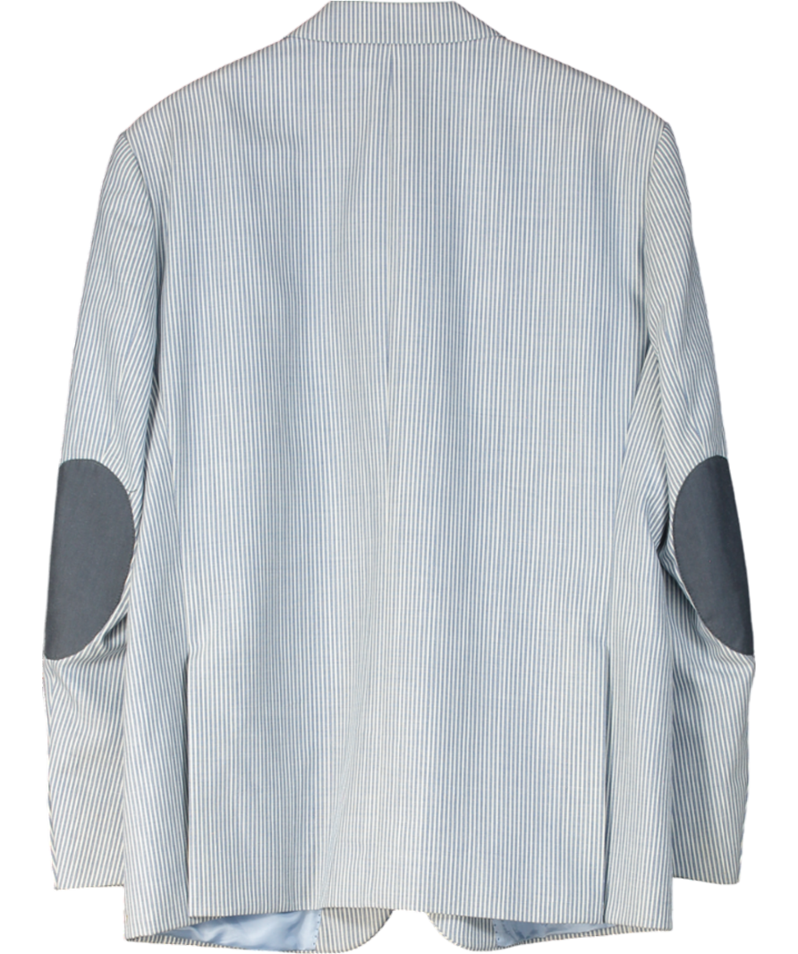 Roy Robson Blue Virgin Wool Stripe Blazer UK 44" CHEST