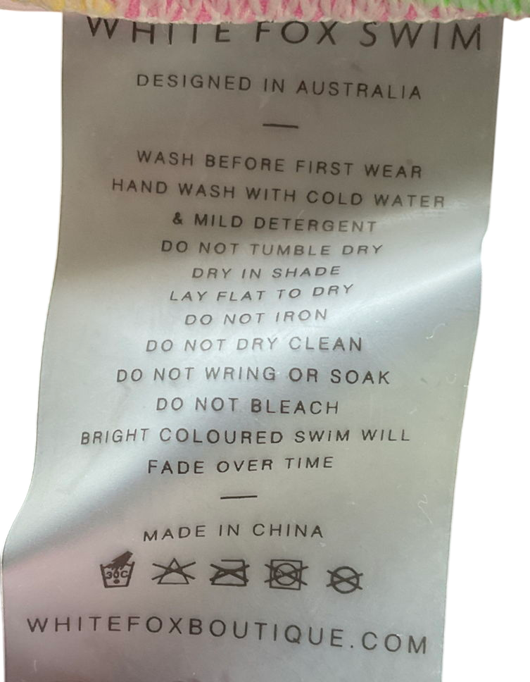 White Fox Multicoloured Kaki Bikini Set UK XS