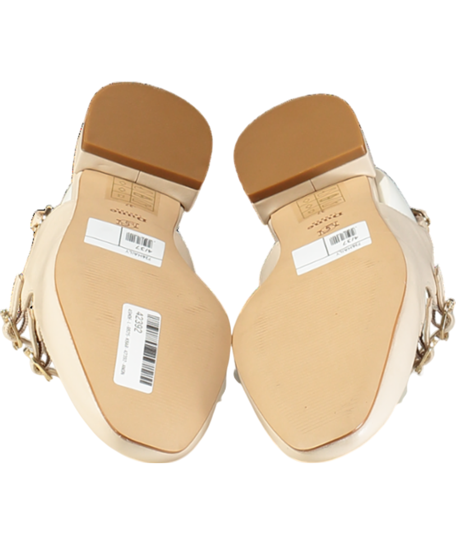 Dune Nude Haily Leather Slingback Mary Jane Pumps UK 4 EU 37 👠