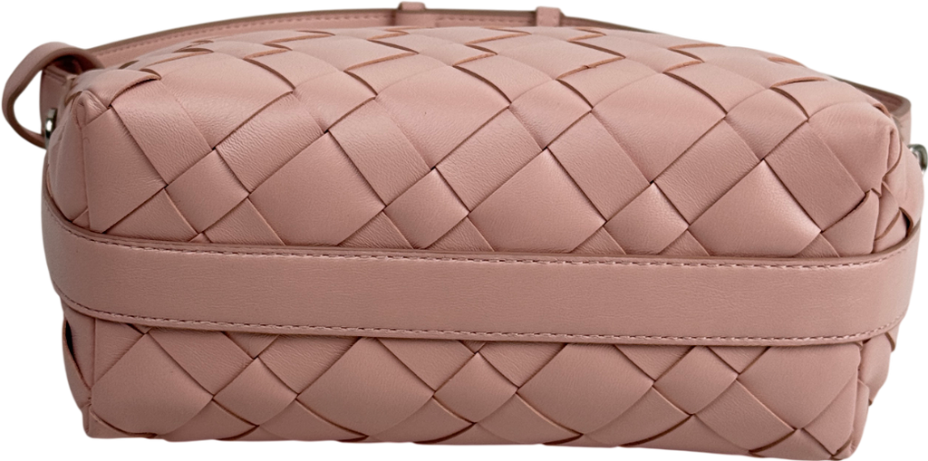 CHARLES & KEITH Ivette Woven Shoulder Bag - Light Pink
