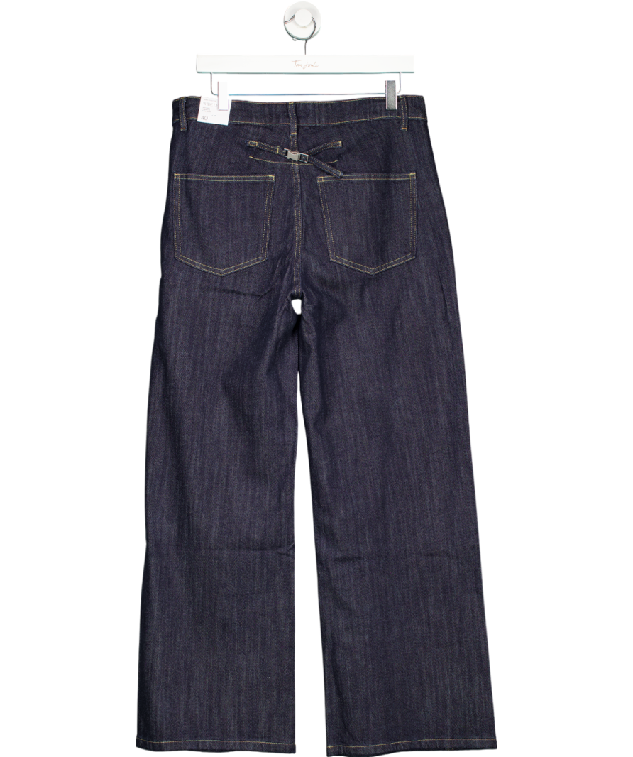 MANGO Blue Low Waist Wide Leg Jeans UK 12