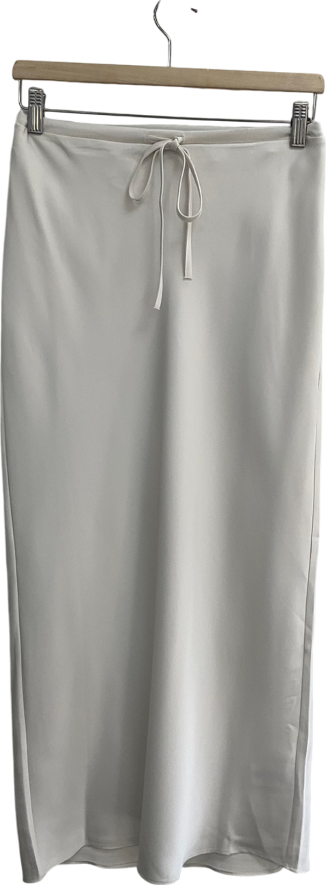 Lounge White Satin Maxi Skirt UK XS