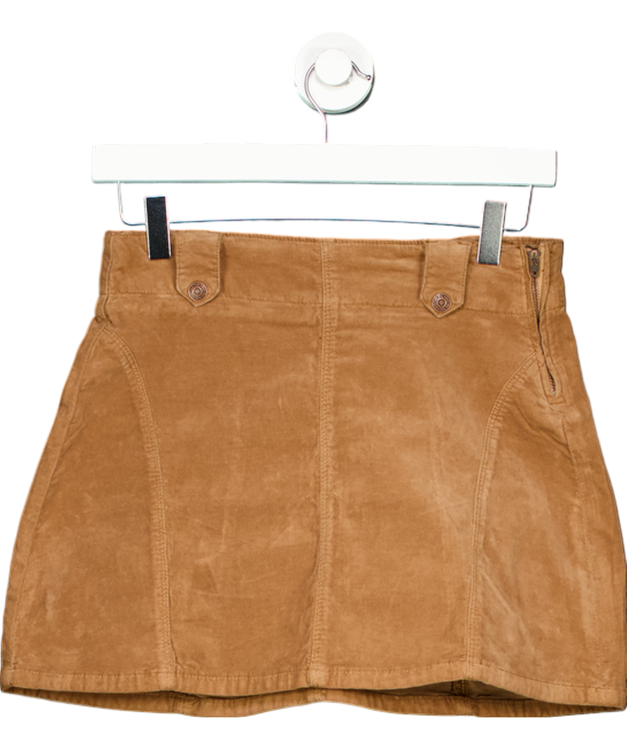 We The Free Brown Suede Mini Skirt W25