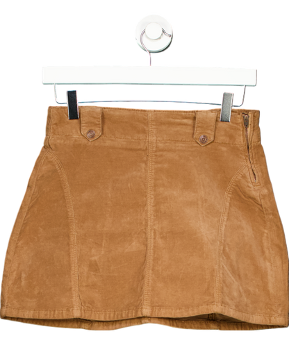 We The Free Brown Suede Mini Skirt W25