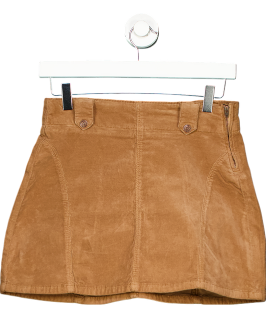 We The Free Brown Suede Mini Skirt W25