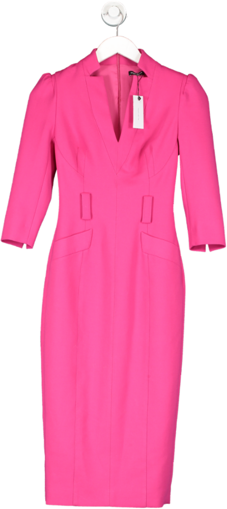 Karen Millen Pink Compact Stretch Pencil Dress UK 4