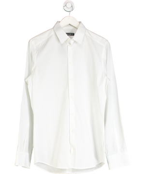 Dolce & Gabbana White Cotton Gold Fit Shirt UK 40" CHEST