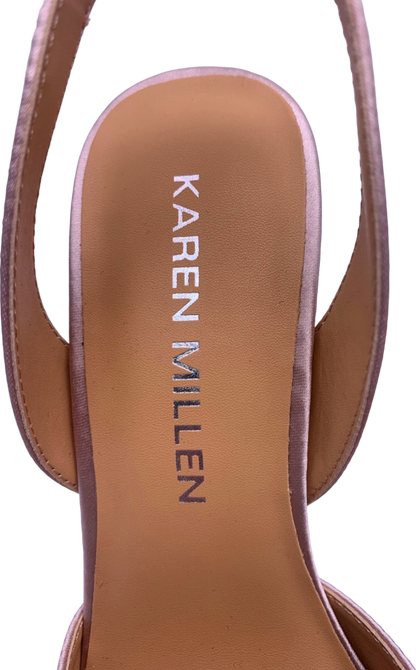 Karen Millen Pink Embellished Satin Heels 3/36