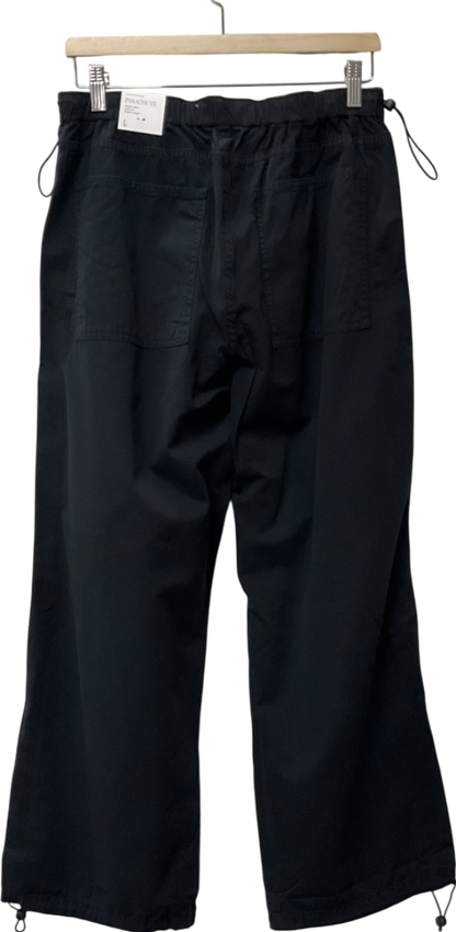 MANGO Black Parachute Pants UK L