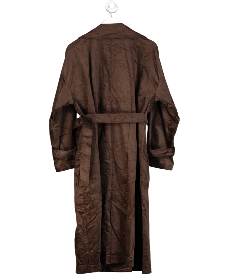 Cider Brown Suede Oversized Trench Coat UK XL