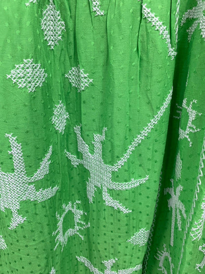 Never Fully Dressed Green Embroidered Smock Dress UK 22