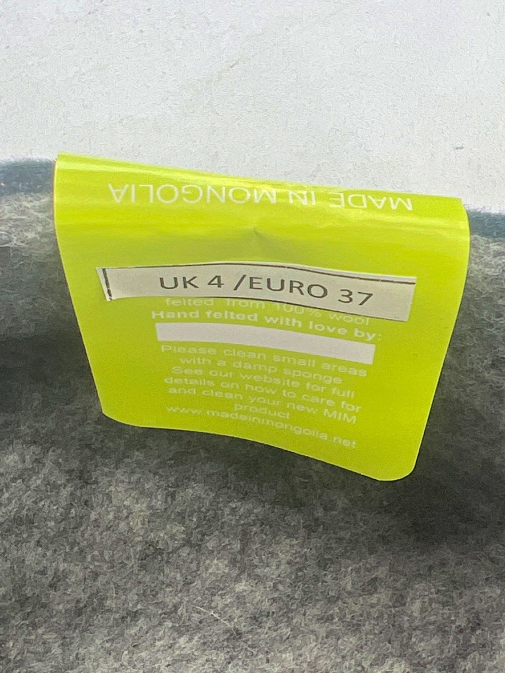 Mim Blue Hand-felted Wool Slippers EU 37 UK 4