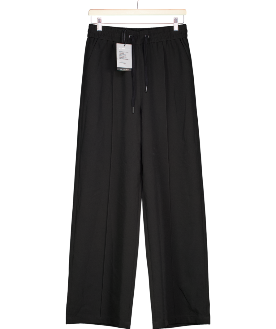 WAT. THE BRAND Seam Front Wide Leg Trousers - Black UK 8