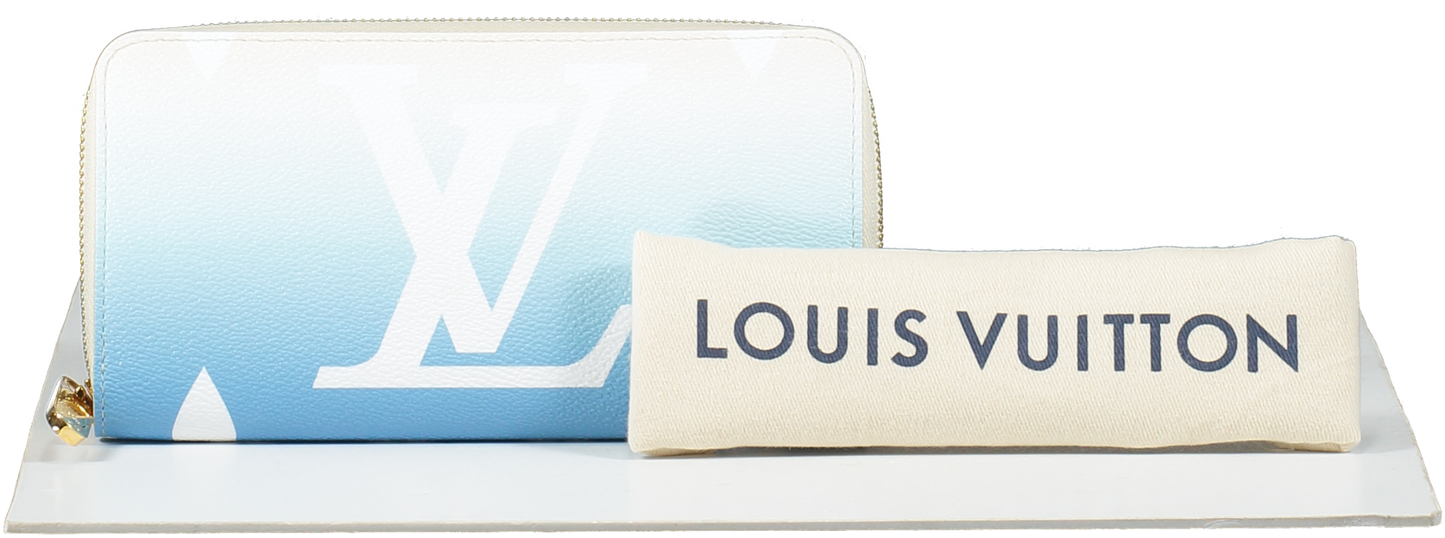 Louis Vuitton Ltd.Edition Blue Mist Brume Monogram By The Pool Zippy Wallet