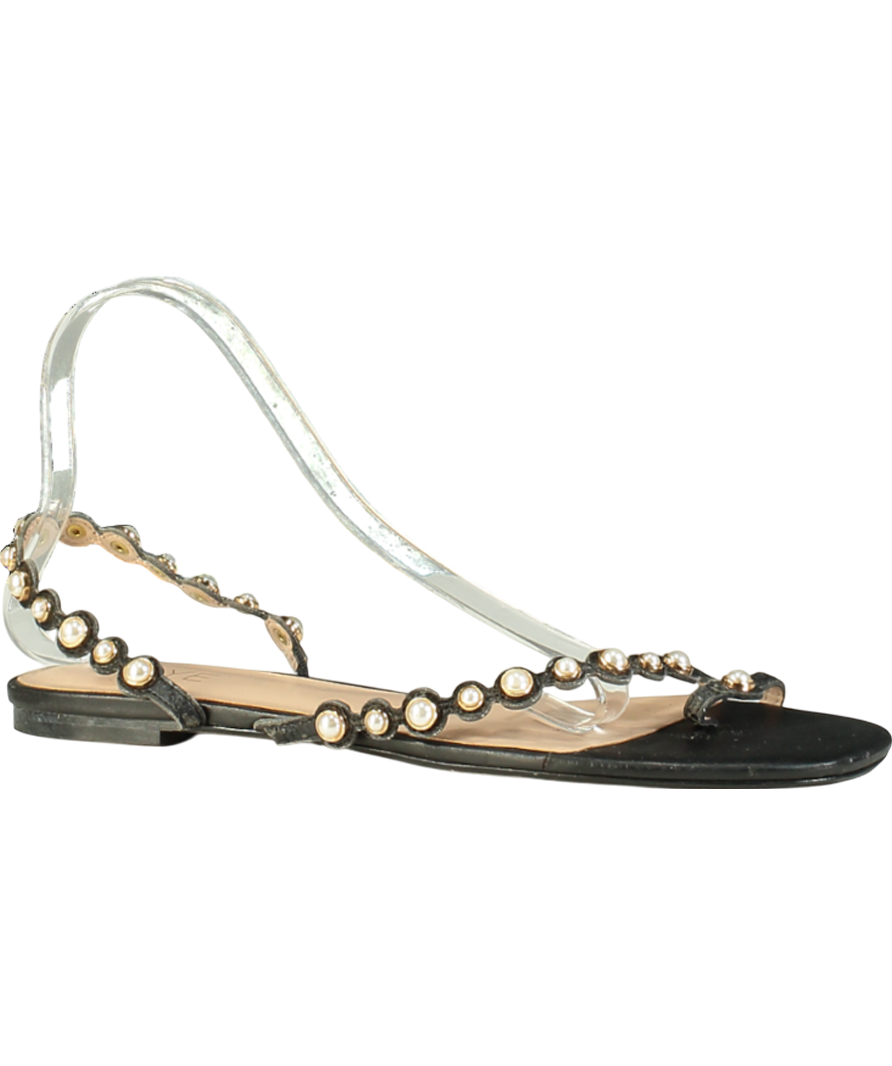 Raye Black Pearl Detail Sandal UK 8 EU 41 👠