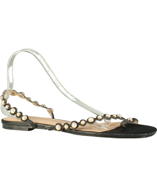 Raye Black Pearl Detail Sandal UK 10 EU 44 👞