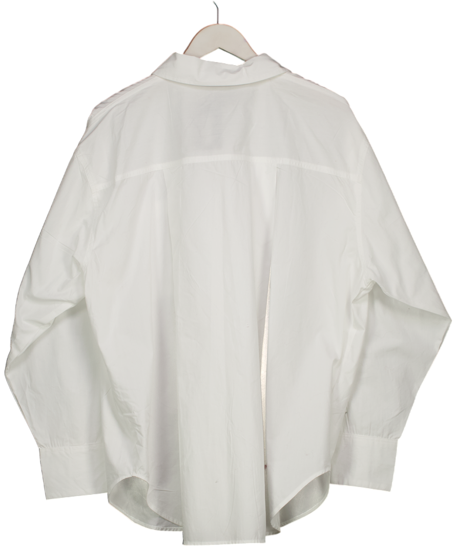ASOS White Cotton Poplin Oversized Shirt UK 18