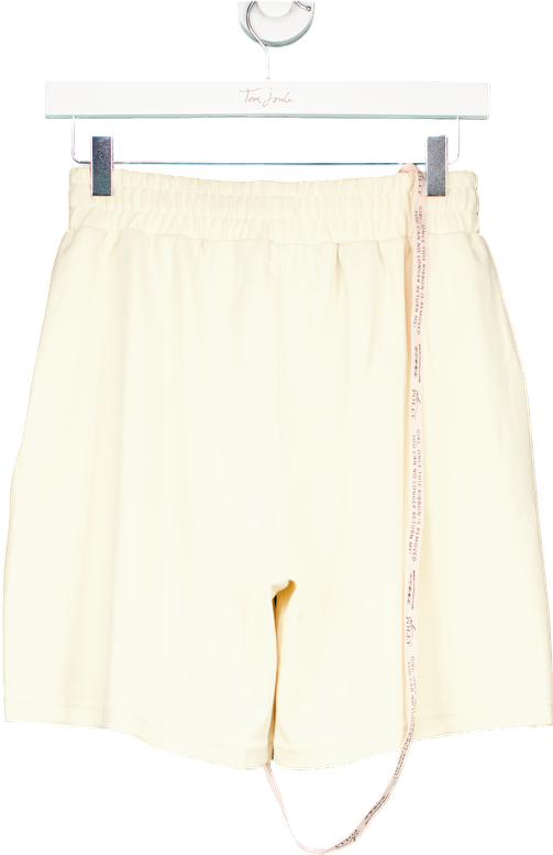 Oh Polly Sport Cream Elasticated Waist Shorts UK 10