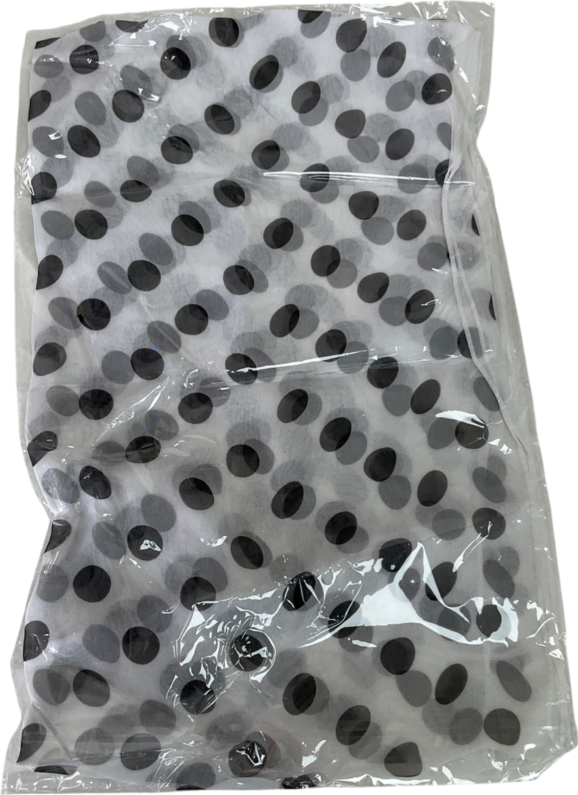 Cider White Polka Dot Chiffon Scarf One Size