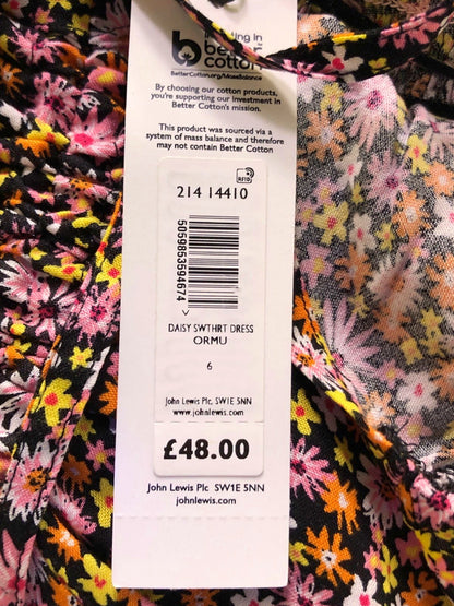 JOHN LEWIS ANYDAY Multicolour Daisy Sweetheart Dress Size UK 6