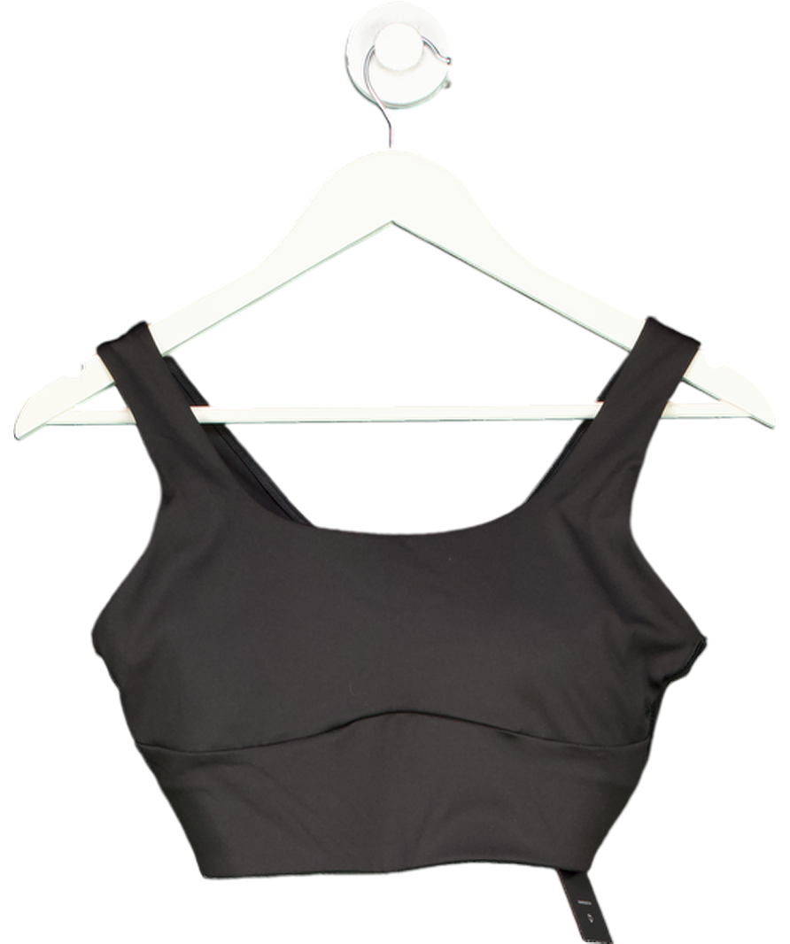 gymshark Black Cropped Padded Sports Bra UK M