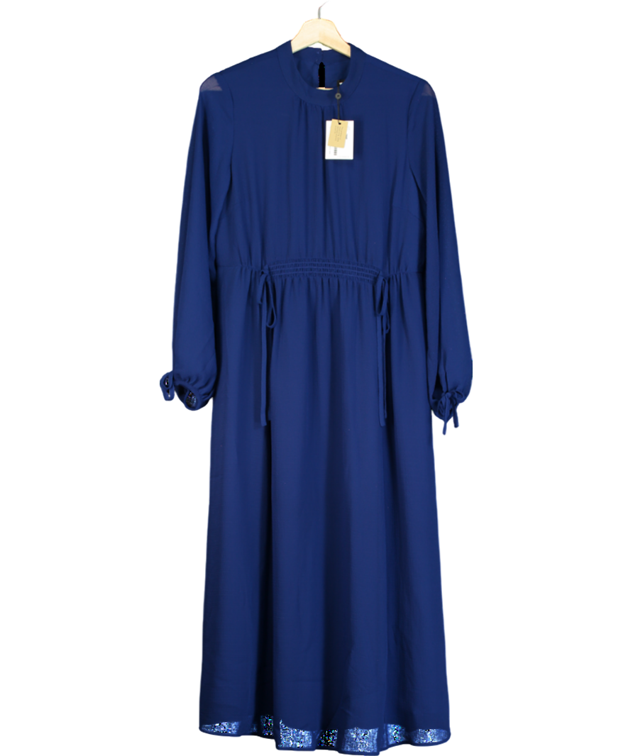 Whistles Blue Ivy Midi Dress UK 10