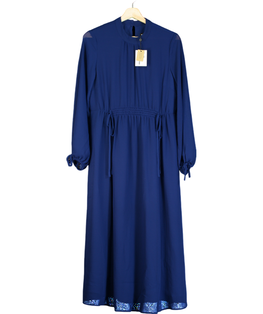 Whistles Blue Ivy Midi Dress UK 10