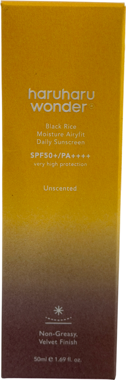 Haruhara wonder Wonder Black Rice Moisture Airyfit Daily Sunscreen Spf50+/pa++++ 50ml