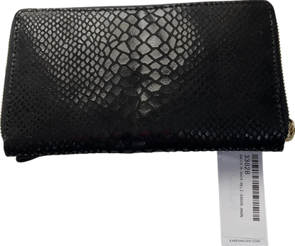 Karen Millen Black Large Leather Purse One Size