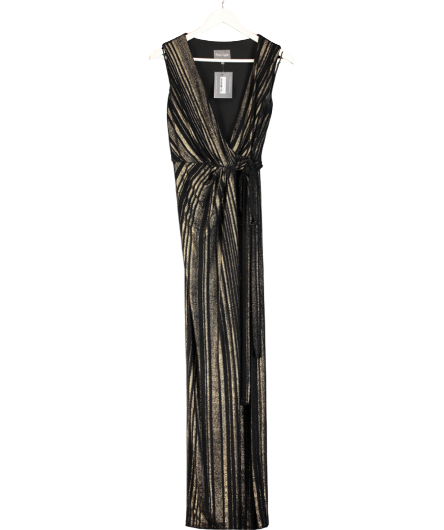 Phase Eight Black Wrap Maxi Dress UK 8