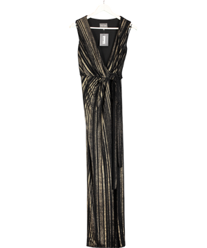 Phase Eight Black Wrap Maxi Dress UK 8