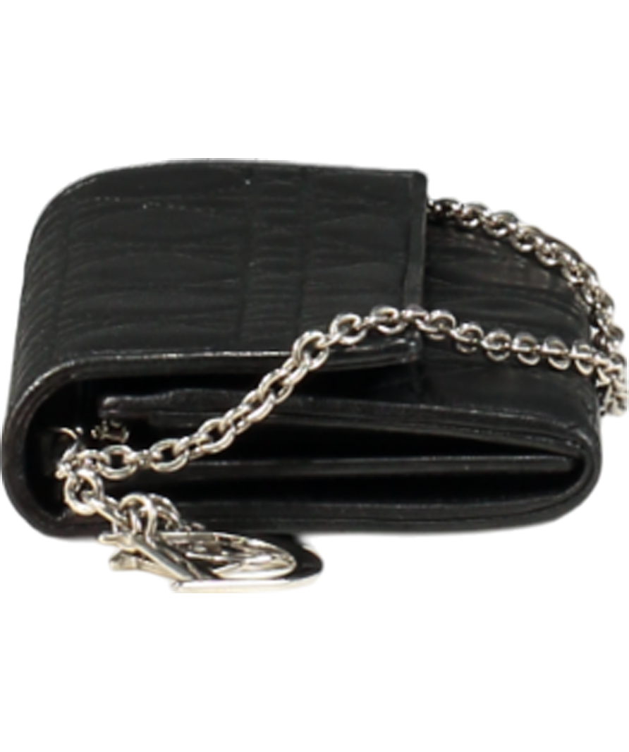 CHRISTIAN DIOR Lambskin Cannage Lady Dior Clutchbag with chain - Black with Silver hardware