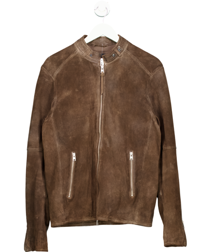 AllSaints Brown Grantham Suede Jacket UK M