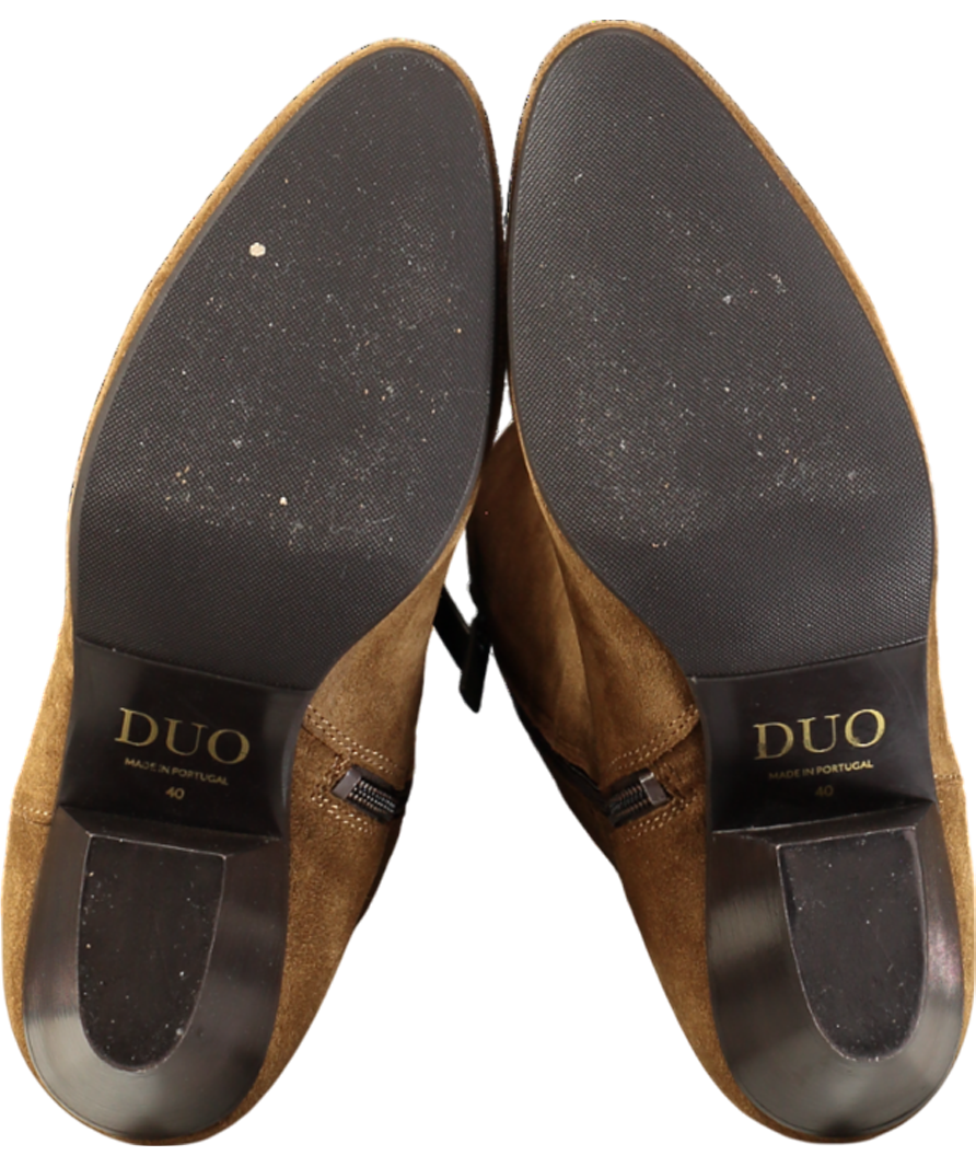 DUO Brown Saffron Knee High Boots In Marigold Suede UK 7 EU 40 👠