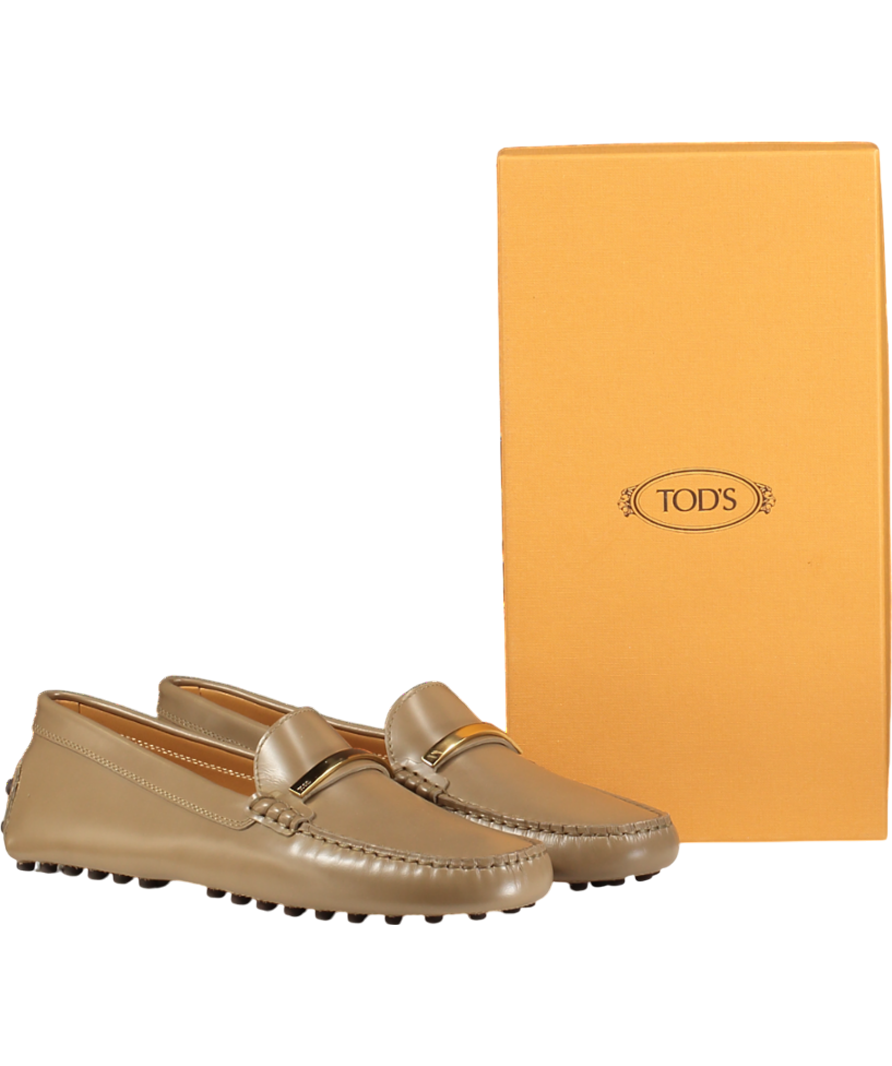 tods Brown Gommino Driving Shoes In Leather UK 7 EU 40 👠