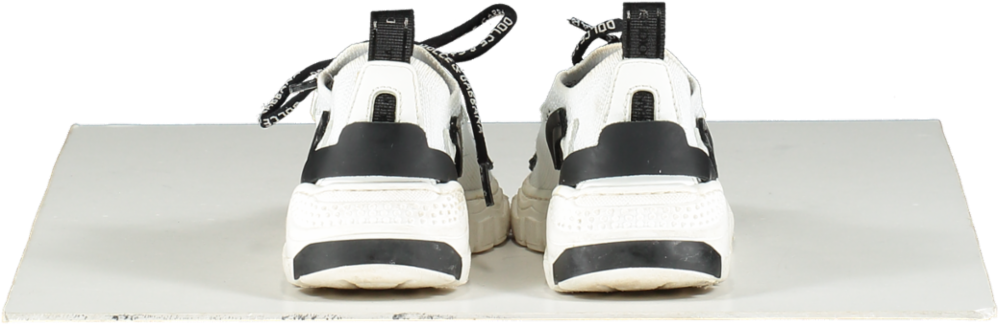 Dolce & Gabbana White Slip On Pelle Logo Trianers UK 8 EU 25 👼