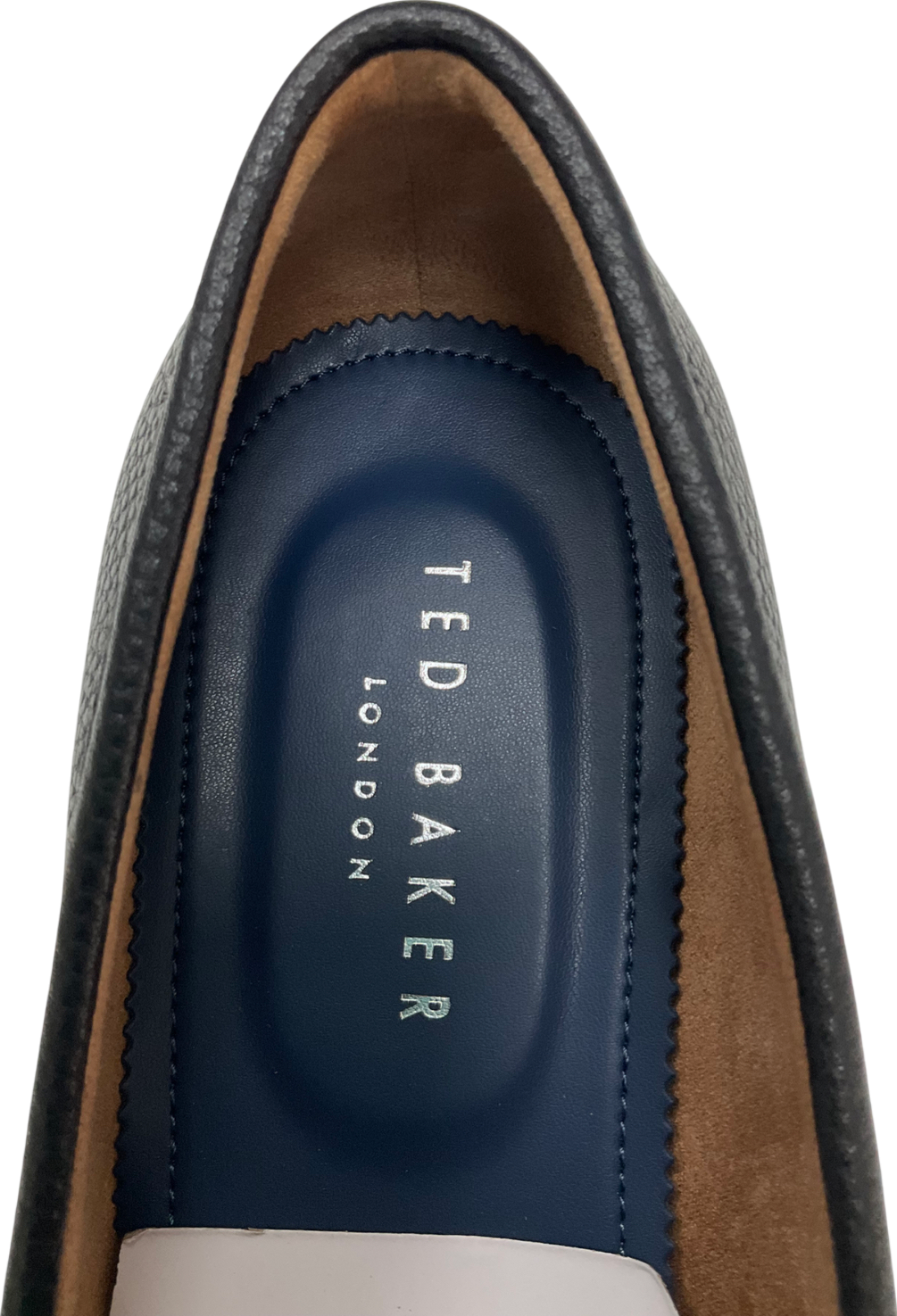 Ted Baker Black Parliament Grained Penny Loafers UK 10 EU 44 👞