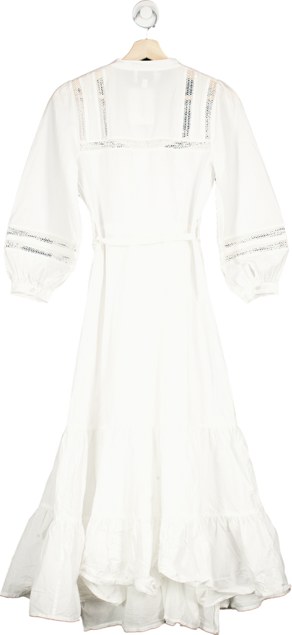 Hobbs White Limited Edition Button Down Midi Dress UK 6