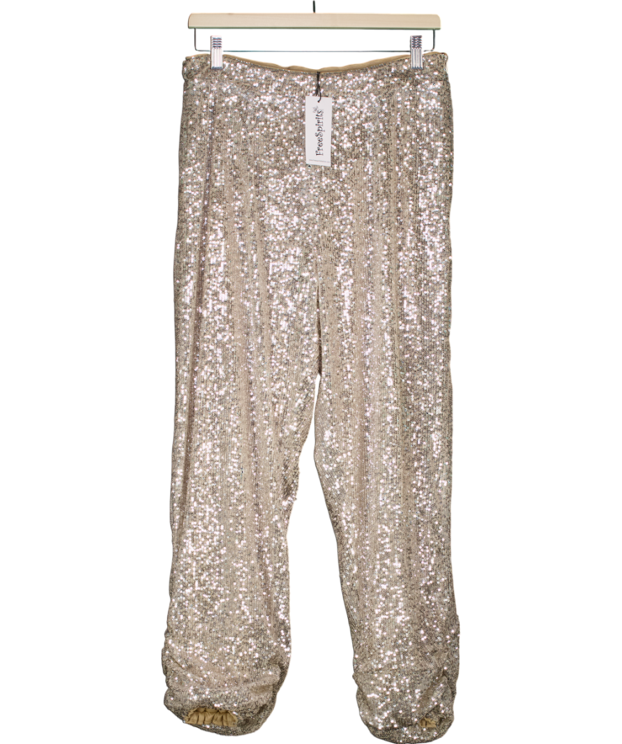 Free Spirits Metallic Sequin Jogger Trousers UK 12